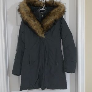 Babaton grey down winter coat.